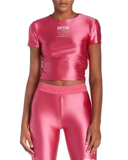Versace Jeans Couture: Атласная футболка 