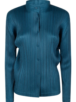 Pleats Please Issey Miyake: Синяя блуза 