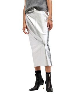 Allsaints: Кожаная юбка 