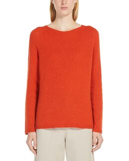 Max Mara: Оранжевый свитер 