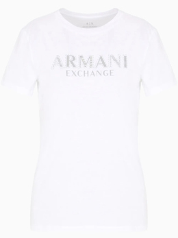 Armani Exchange: Белая футболка 