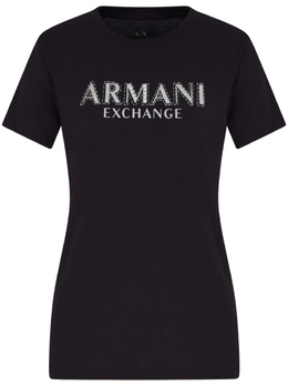Armani Exchange: Чёрная футболка 