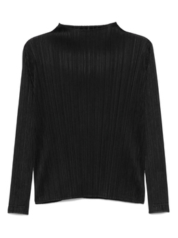 Pleats Please Issey Miyake: Чёрная блуза 
