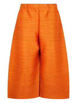 Pleats Please Issey Miyake: Коричневые брюки 