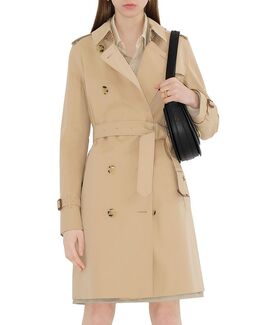 Burberry: Коричневое пальто  Kensington Heritage
