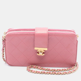 Chanel: Розовый клатч 