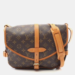 Louis Vuitton: Коричневая сумка через плечо 
