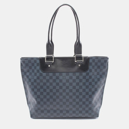 Louis Vuitton: Синяя сумка-шоппер 