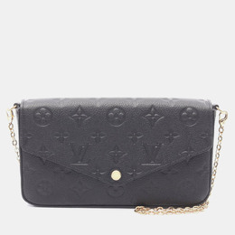 Louis Vuitton: Чёрная сумка  Pochette