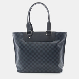 Louis Vuitton: Синяя сумка-шоппер 