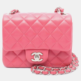 Chanel: Розовая сумка через плечо 