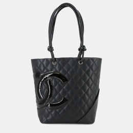 Chanel: Чёрная сумка-шоппер 
