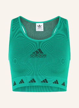 Adidas Originals: Зелёный бюстгальтер 