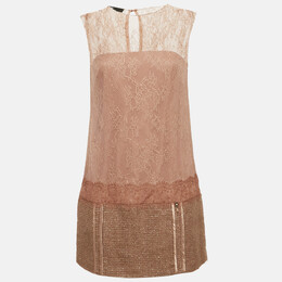 Elisabetta Franchi: Бежевое платье 