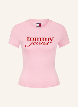 Tommy Jeans: Розовая футболка 