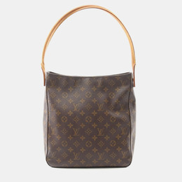 Louis Vuitton: Коричневая сумка  Looping