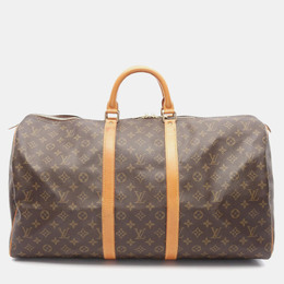 Louis Vuitton: Коричневая дорожная сумка  Keepall
