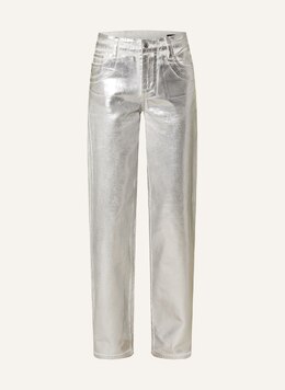 Armani Exchange: Серебристые джинсы 