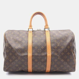 Louis Vuitton: Коричневая дорожная сумка  Keepall 45