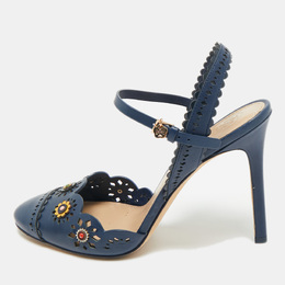 Tory Burch: Синие сандалии 