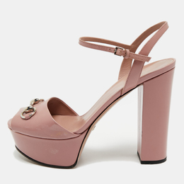 Gucci: Розовые сандалии  Horsebit