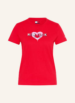 Tommy Jeans: Красная футболка 