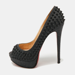 Christian Louboutin: Тёмные босоножки 