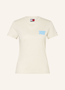 Tommy Jeans: Бежевая футболка 