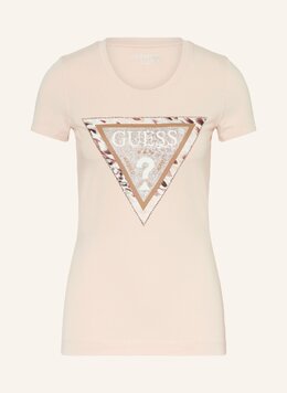 GUESS: Розовая футболка 