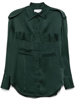 Victoria Beckham: Зелёная рубашка 