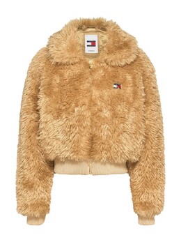 Tommy Hilfiger: Бежевая куртка  Tommy Jeans