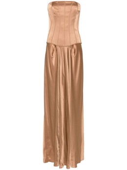 Alberta Ferretti: Атласное платье 