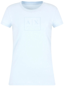 Armani Exchange: Синяя футболка 