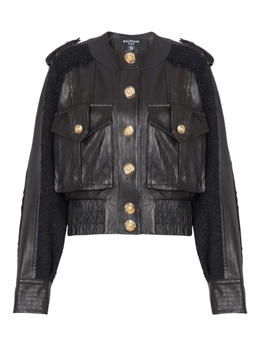 Balmain: Чёрная куртка 