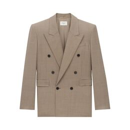 Saint Laurent: Бежевая куртка 