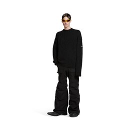 Balenciaga: Чёрный свитер 