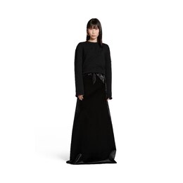 Balenciaga: Чёрный свитер 