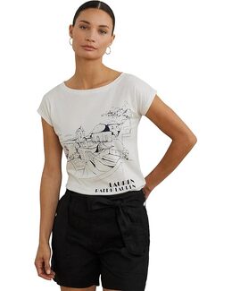 Lauren Ralph Lauren: Хлопковая футболка 