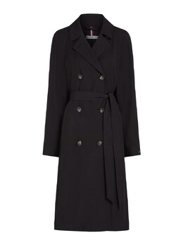 Tommy Hilfiger: Чёрное пальто  Essential
