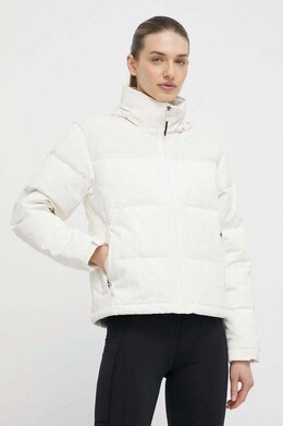 The North Face: Бежевый пуховик 