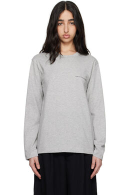 Comme Des Garcons Shirt: Серая футболка 