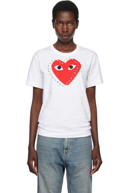 Comme Des Garçons Play: Футболка  Play с принтом