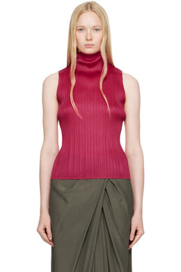 Pleats Please Issey Miyake: Розовый топ 