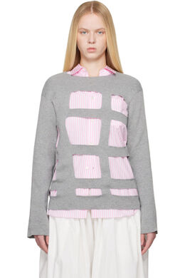 Comme Des Garcons Shirt: Серый свитер 