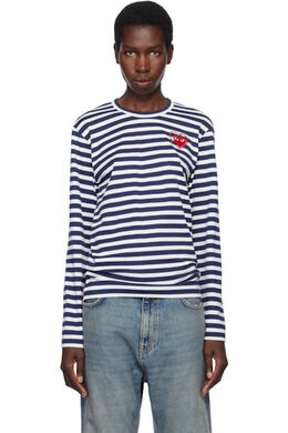Comme Des Garçons Play: Футболка  Play в полоску