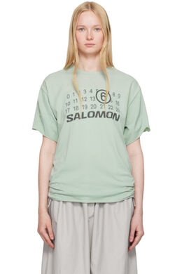 MM6 Maison Margiela: Синяя футболка 