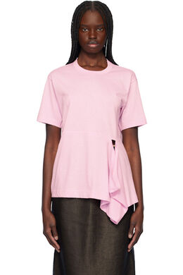 Comme Des Garcons Shirt: Розовая футболка 