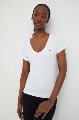 Tommy Jeans: Белая футболка 