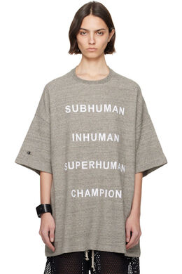 Rick Owens: Серая футболка  Champion