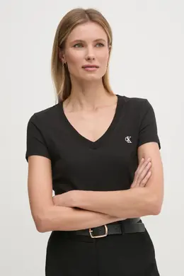 Calvin Klein Jeans: Чёрная футболка 